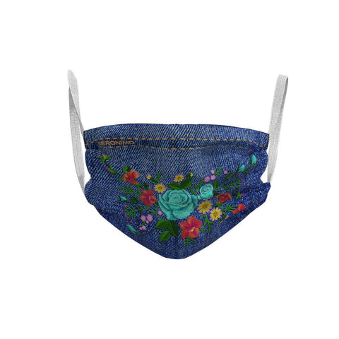 MASQUE VISAGE DENIM FLORAL EMBROIDERY