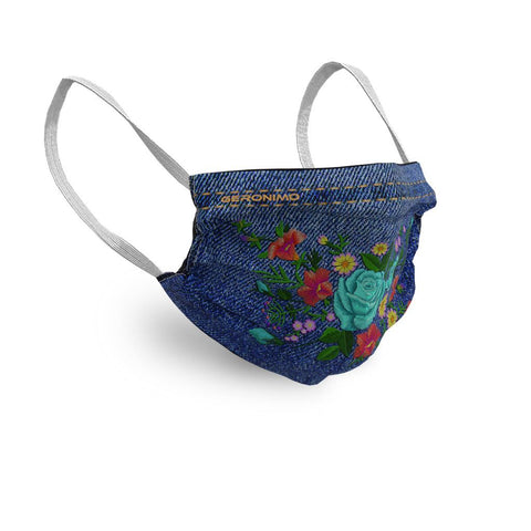 MASQUE VISAGE DENIM FLORAL EMBROIDERY